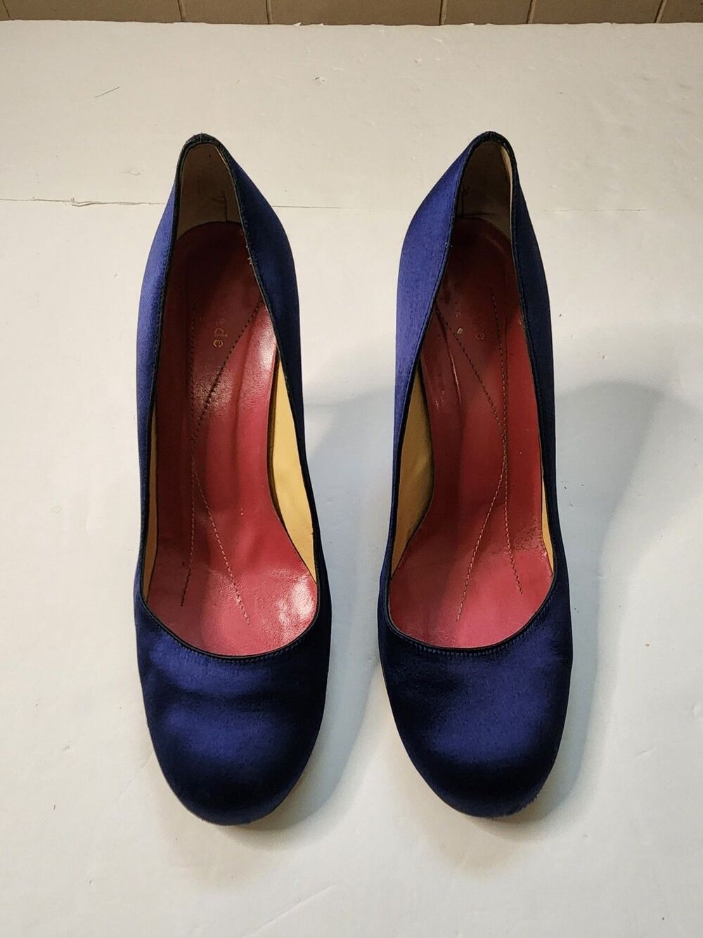 Kate Spade New York Something Blue Sapphire Satin Pumps Womens 8 Party Wedding